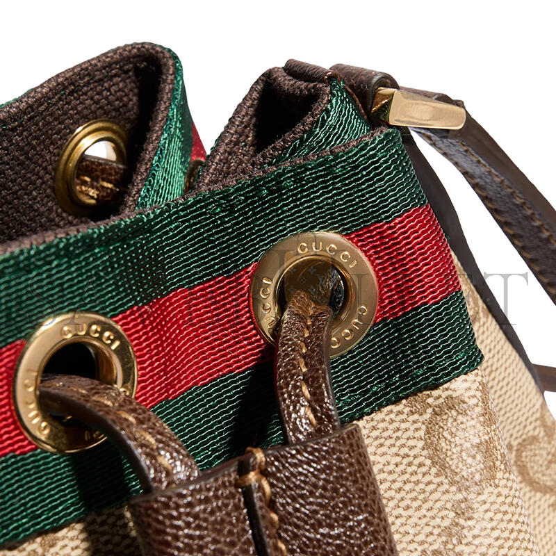 GUCCI MINI BUCKET BAG WITH WEB 876060 (19.5*15.5*10.5cm) GUCCI MINI BUCKET BAG WITH WEB 876060 (19.5*15.5*10.5cm)